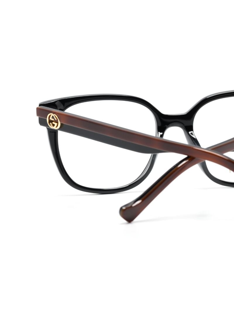Black Web Logo Optical Glasses