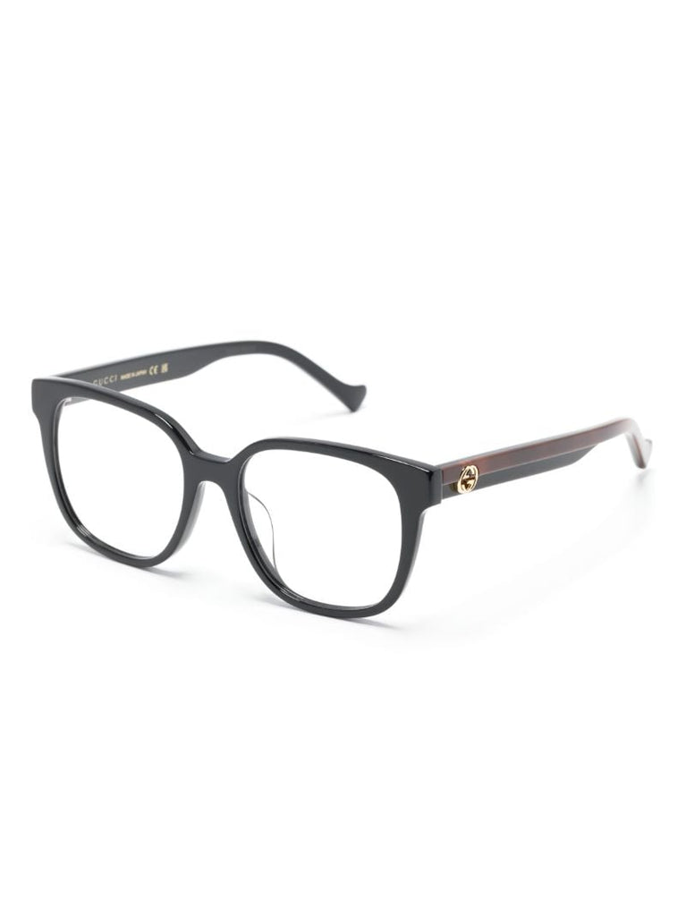 Black Web Logo Optical Glasses