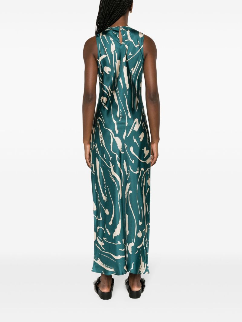 Green Valencia Silk Maxi Dress