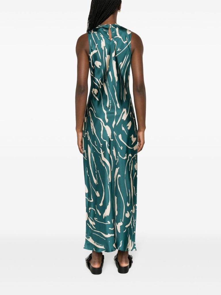 Green Valencia Silk Maxi Dress