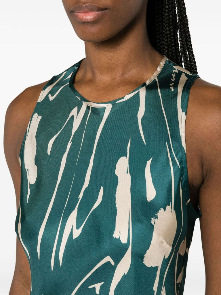 Green Valencia Silk Maxi Dress