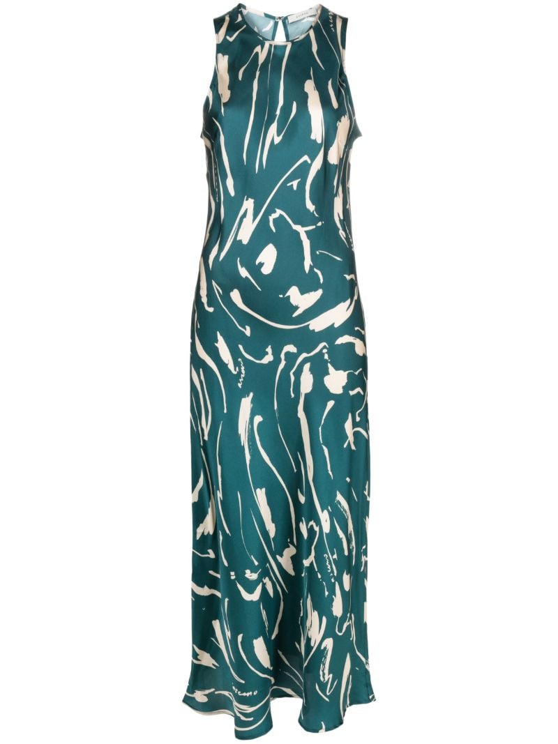 Green Valencia Silk Maxi Dress