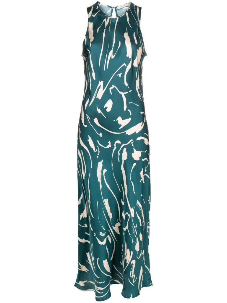 Green Valencia Silk Maxi Dress