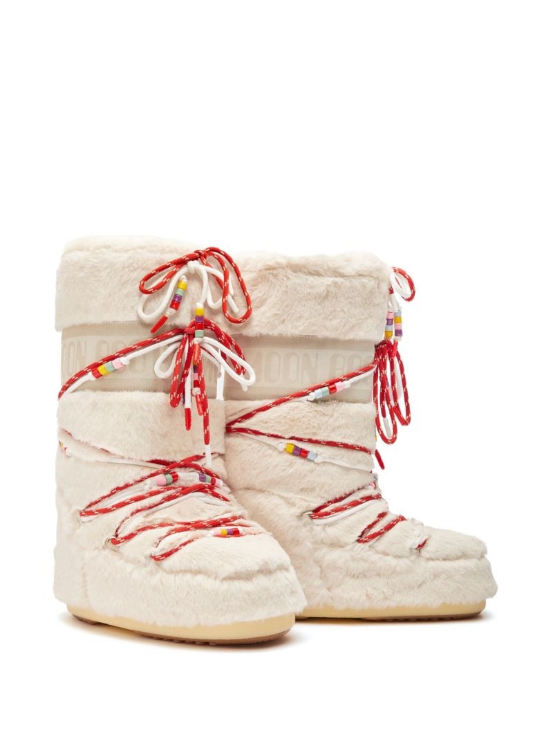 White Icon Faux-fur Boots