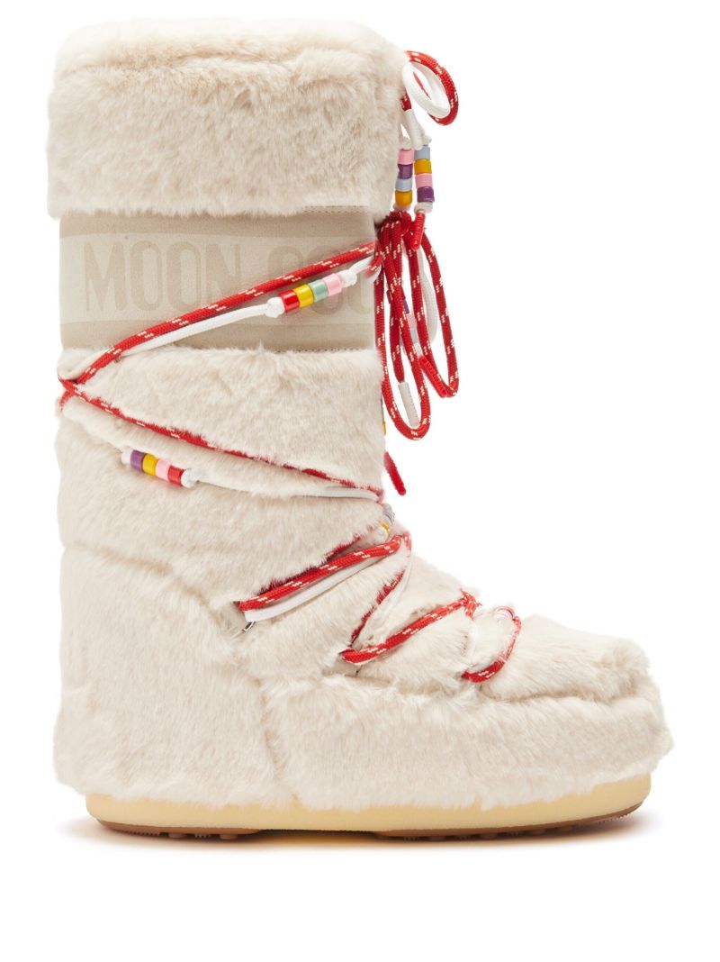 White Icon Faux-fur Boots