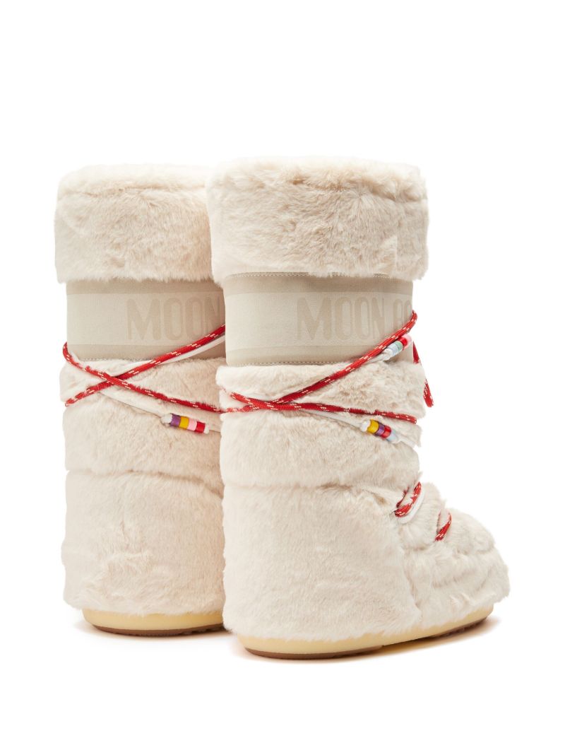 White Icon Faux-fur Boots