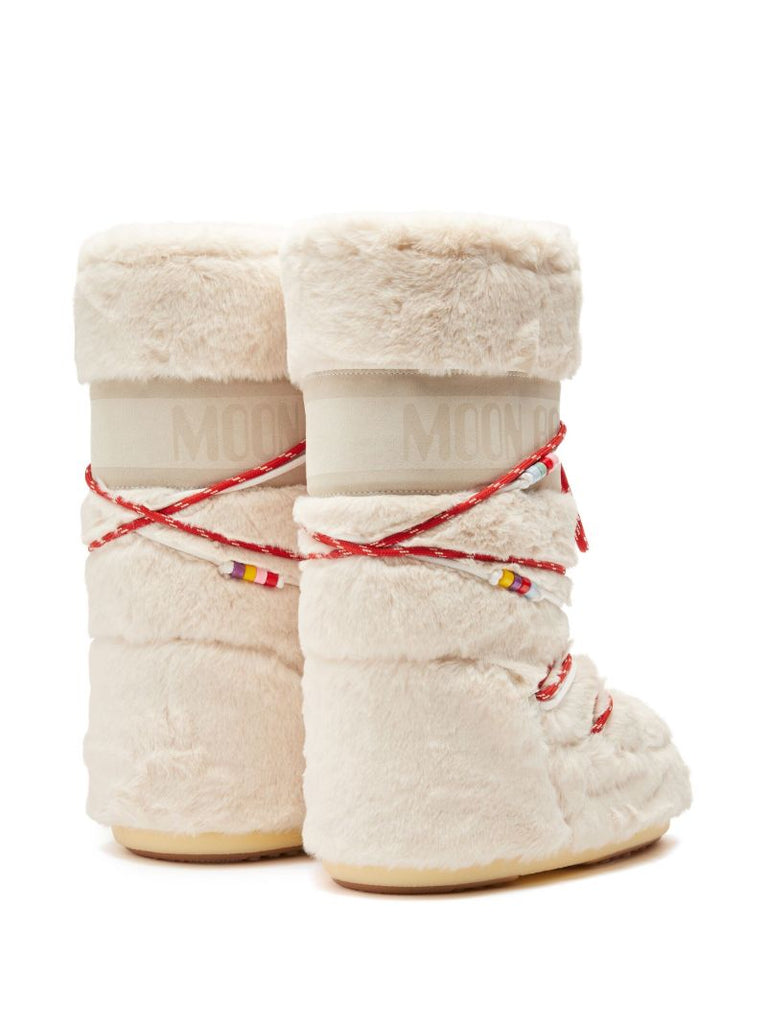 White Icon Faux-fur Boots