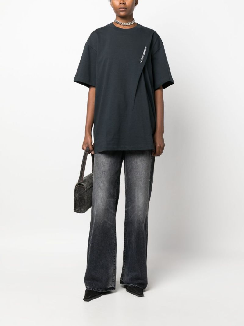 Grey Pinched Organic Cotton T-shirt