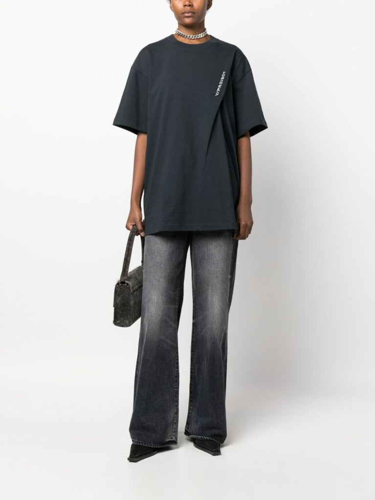 Grey Pinched Organic Cotton T-shirt