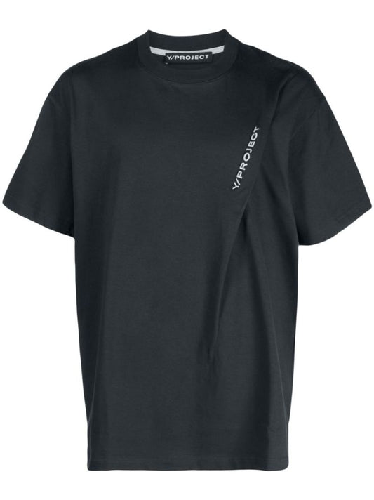 Grey Pinched Organic Cotton T-shirt