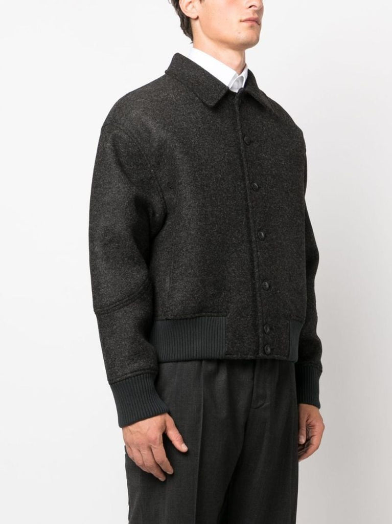 Grey Feltro Felted Bomber Jacket