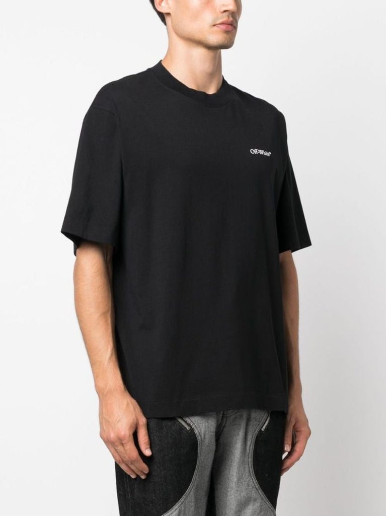 Black Lunar Arrow Logo-print Cotton T-shirt