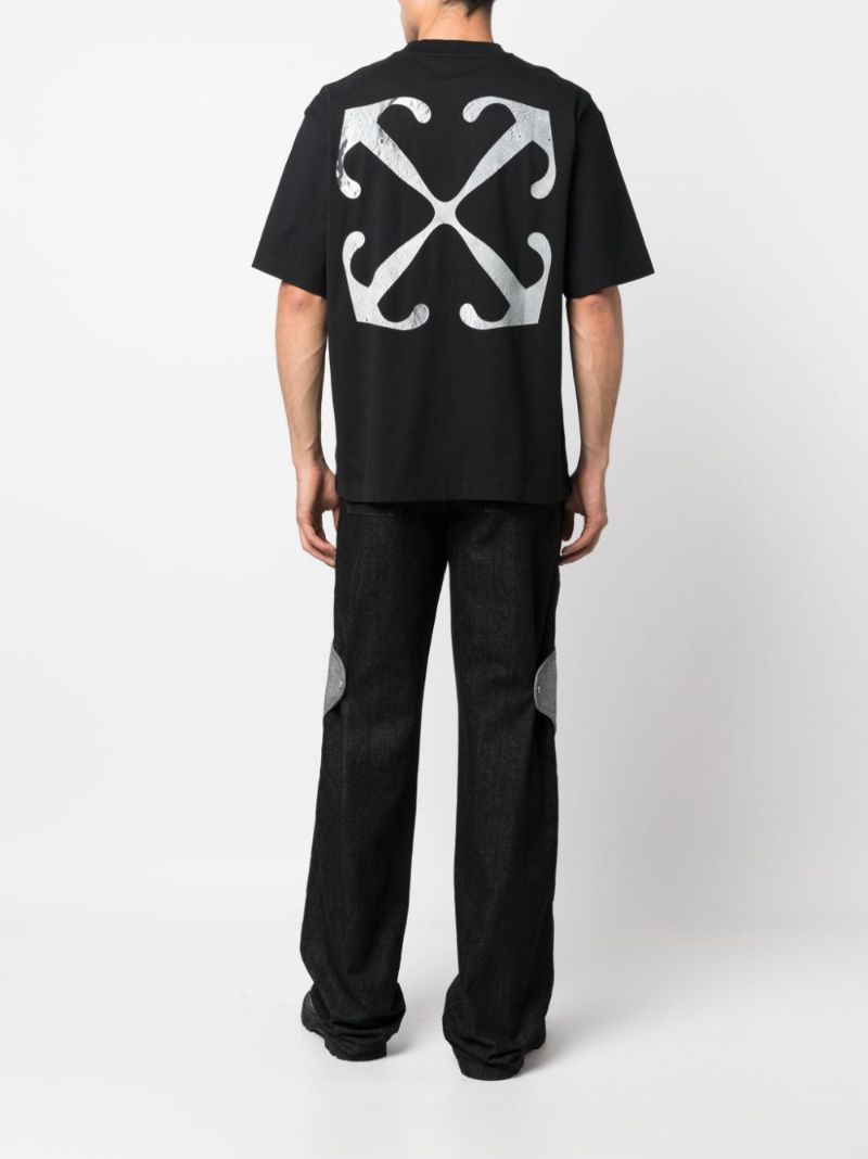 Black Lunar Arrow Logo-print Cotton T-shirt
