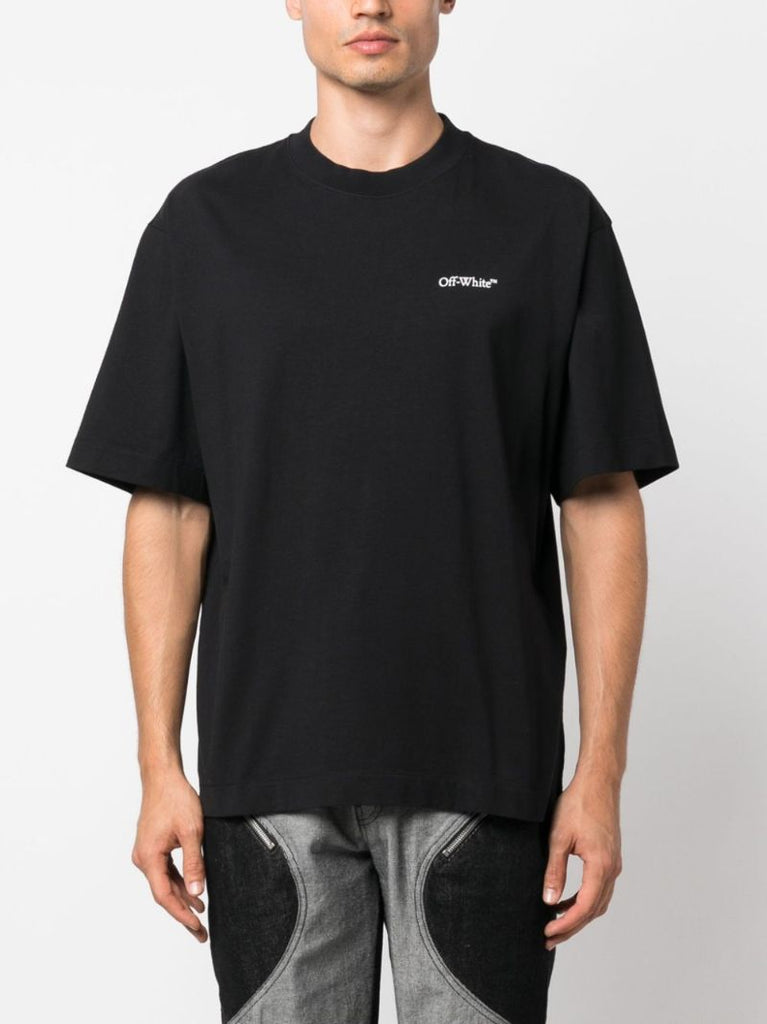 Black Lunar Arrow Logo-print Cotton T-shirt