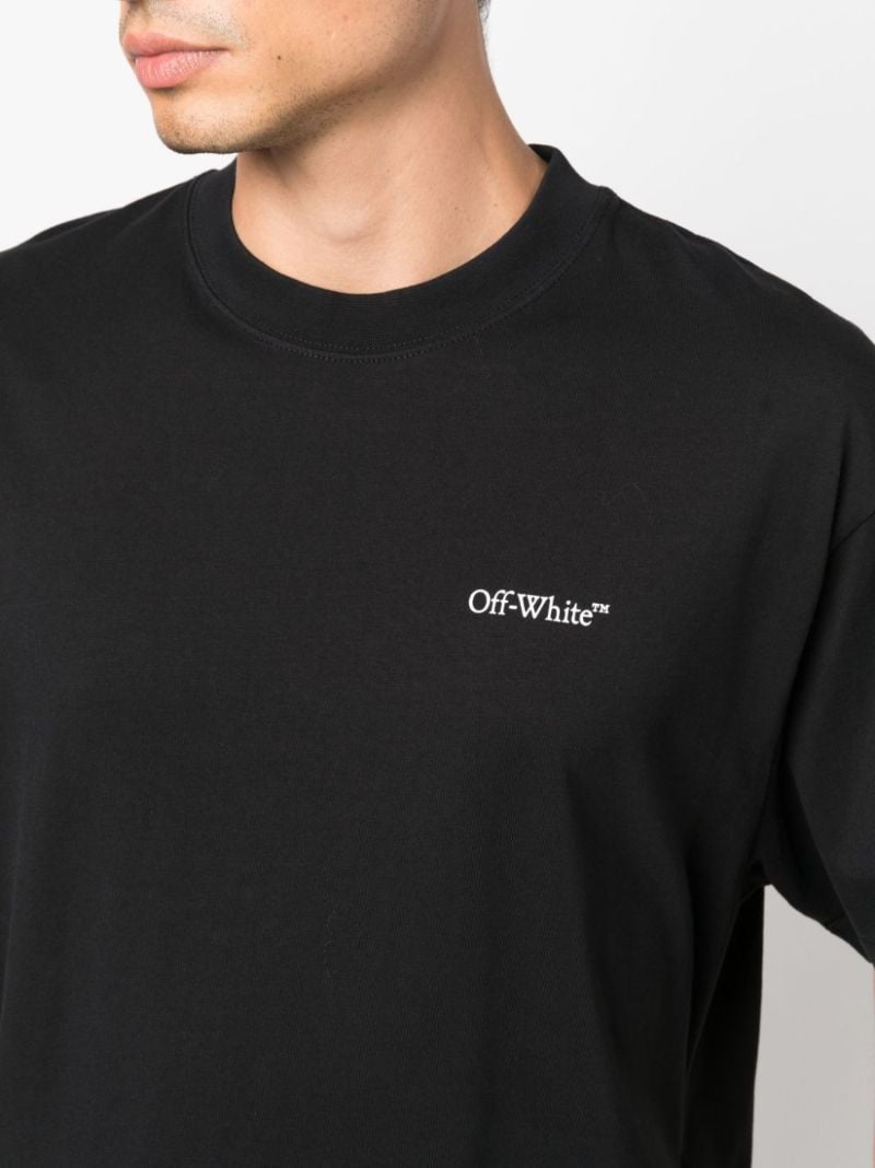 Black Lunar Arrow Logo-print Cotton T-shirt