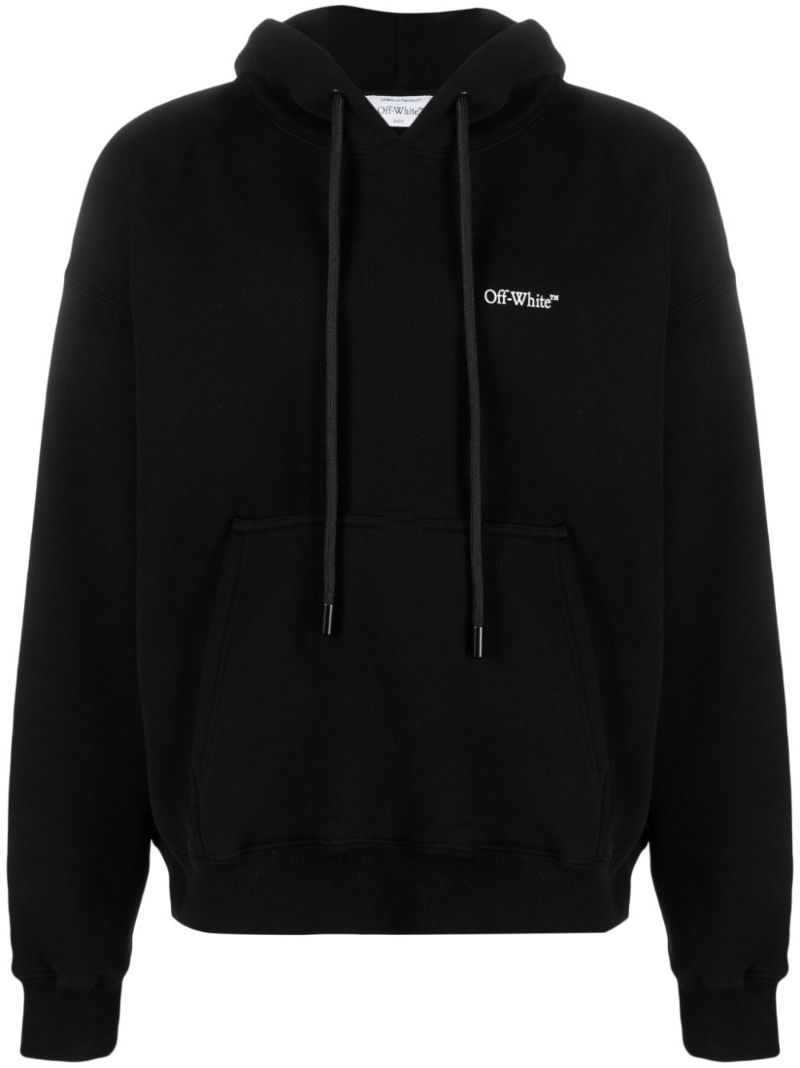 Black Logo-print Cotton Hoodie