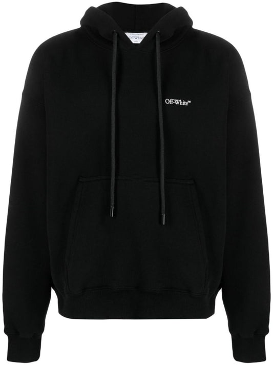 Black Logo-print Cotton Hoodie