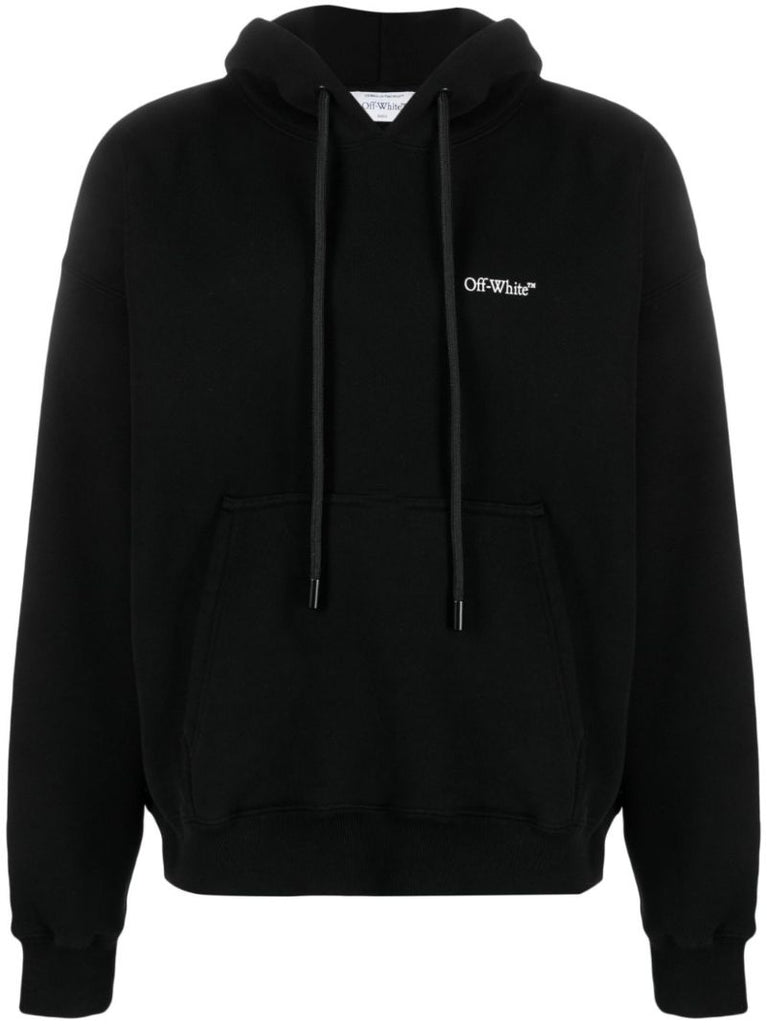 Black Logo-print Cotton Hoodie