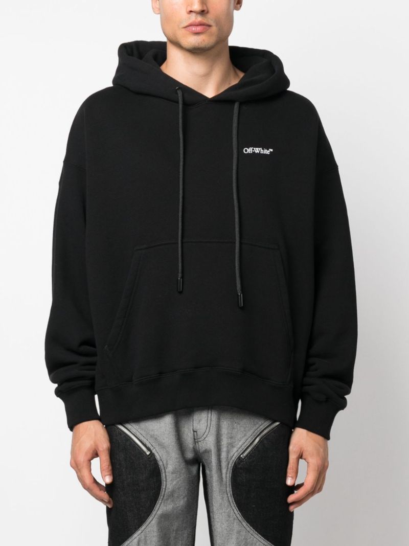 Black Logo-print Cotton Hoodie