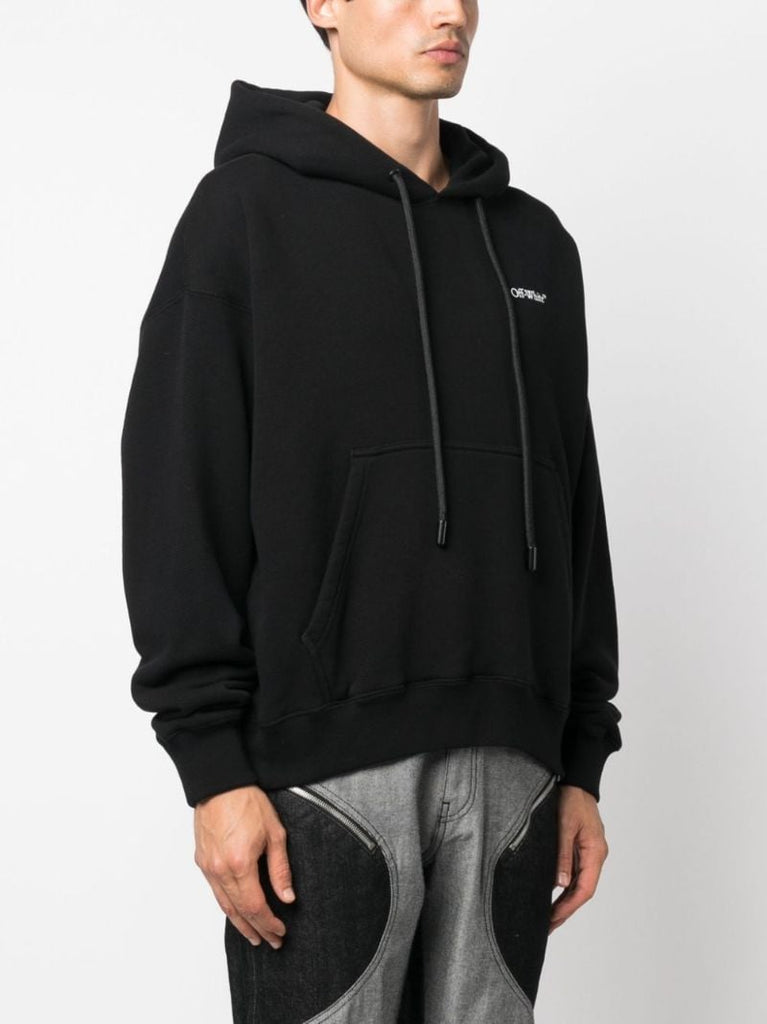 Black Logo-print Cotton Hoodie