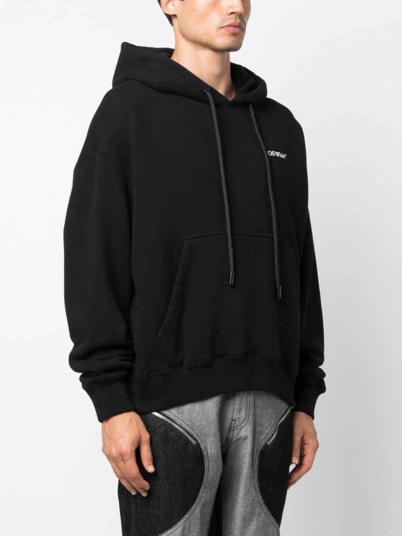 Black Logo-print Cotton Hoodie