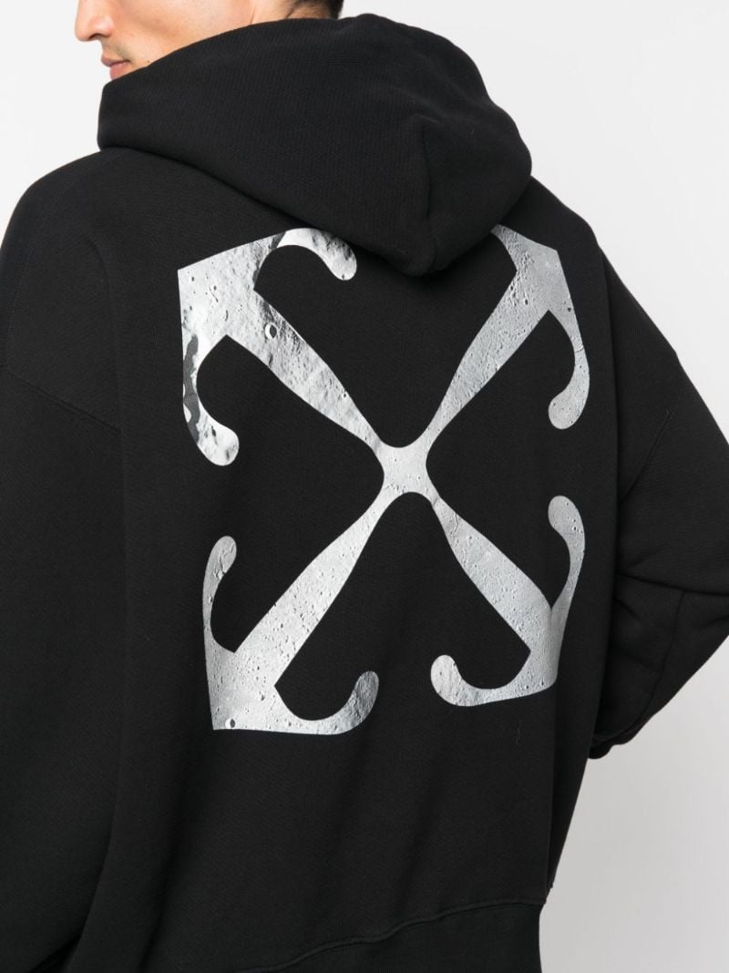 Black Logo-print Cotton Hoodie