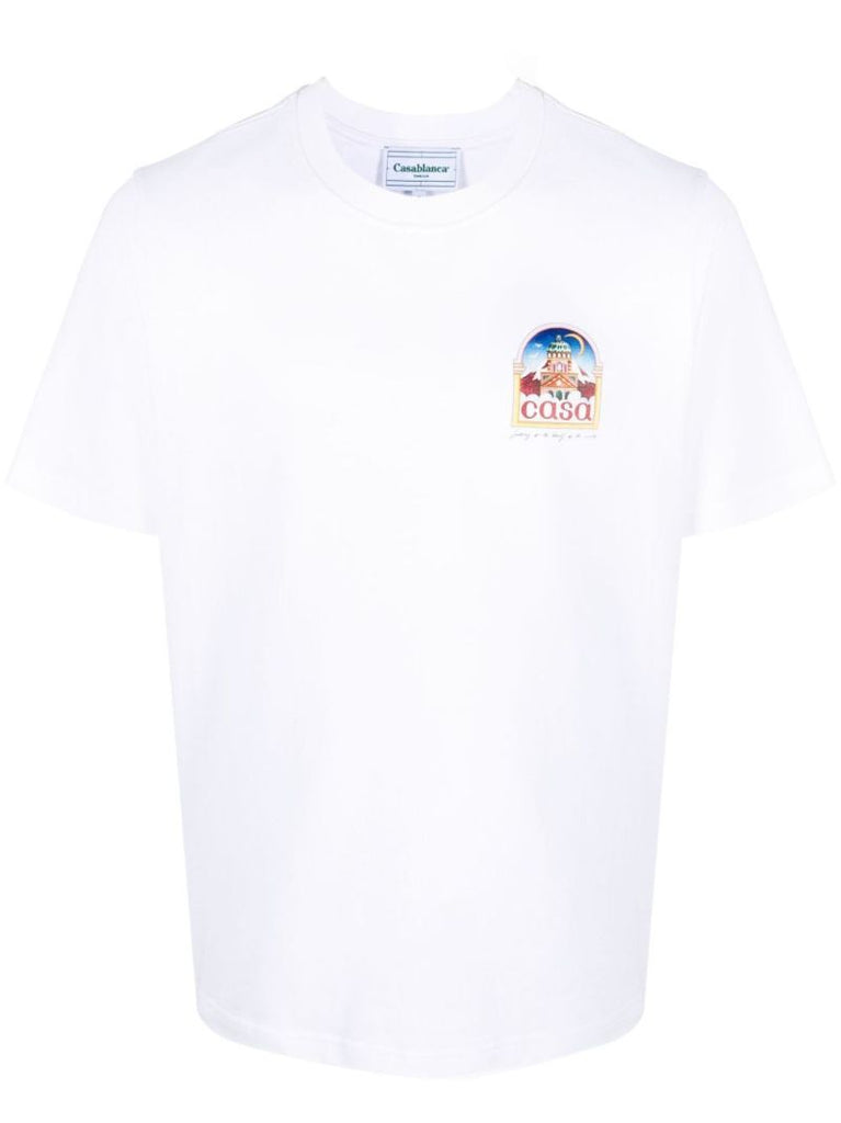 White Logo-print Organic Cotton T-shirt