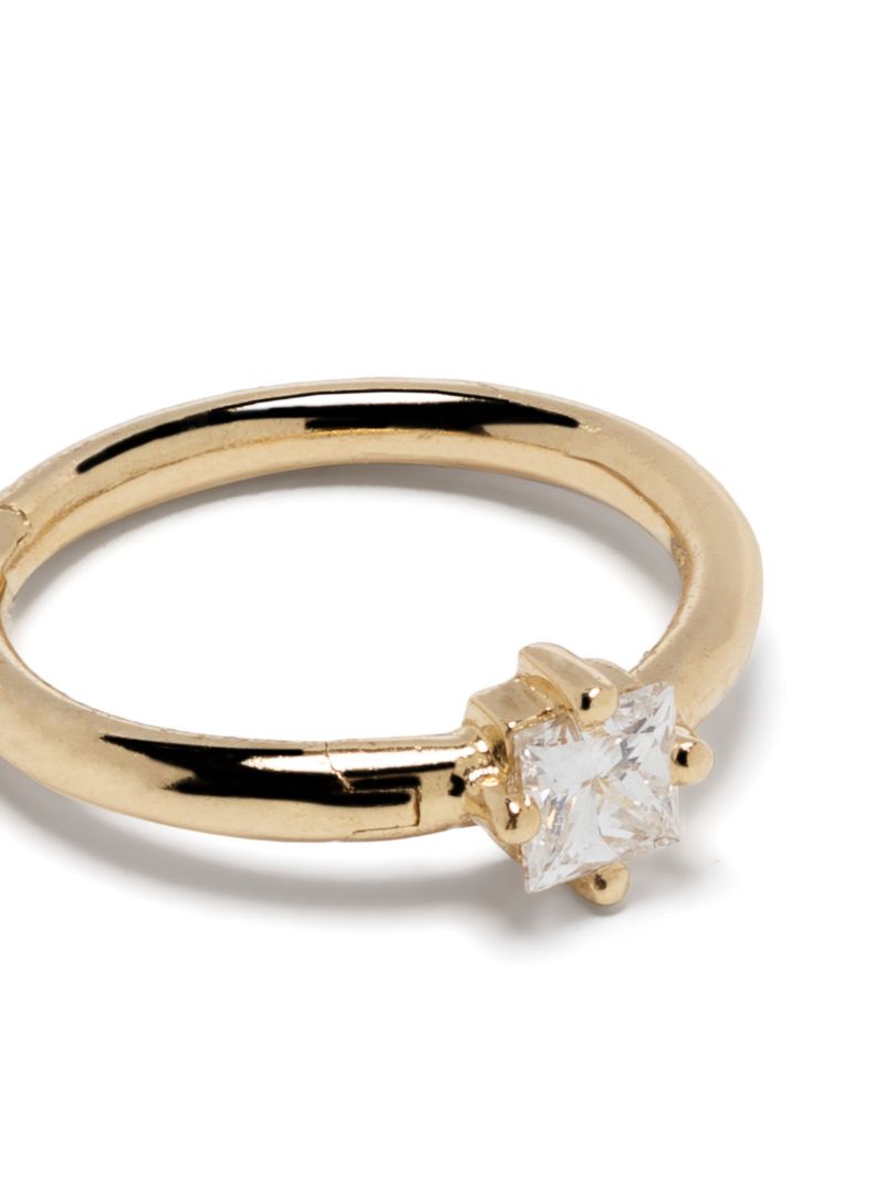 18k Yellow-gold Diamond Hoop Earring