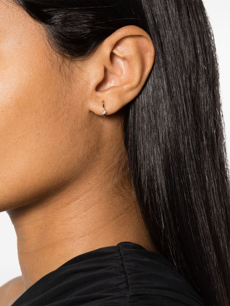18k Yellow-gold Diamond Hoop Earring