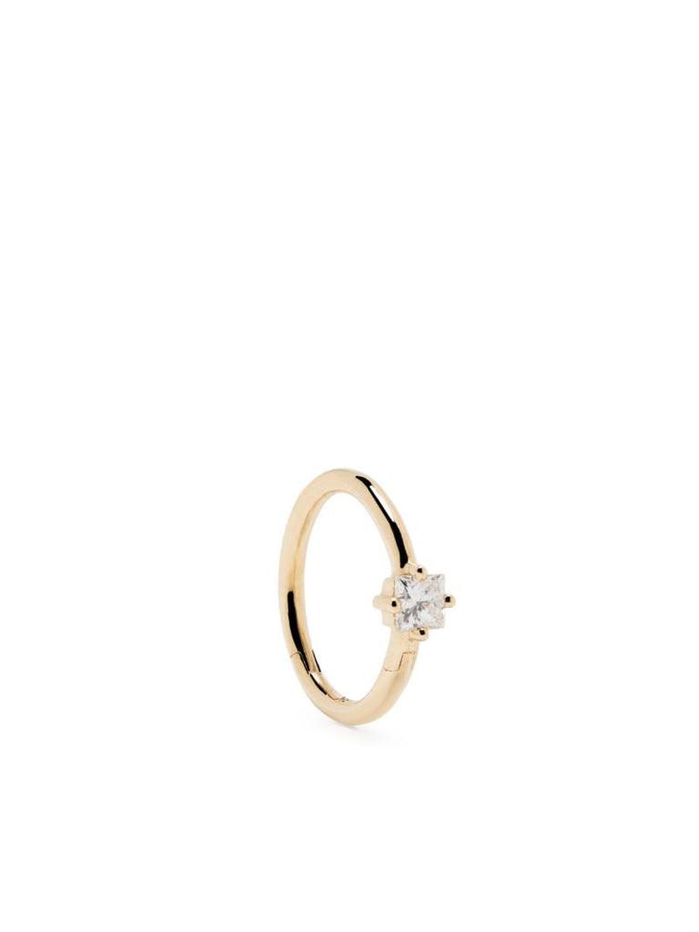 18k Yellow-gold Diamond Hoop Earring