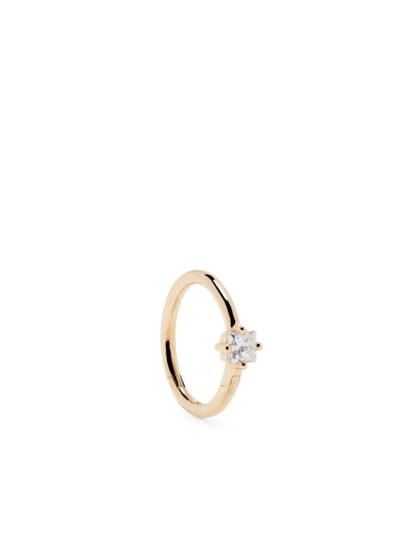 18k Yellow-gold Diamond Hoop Earring