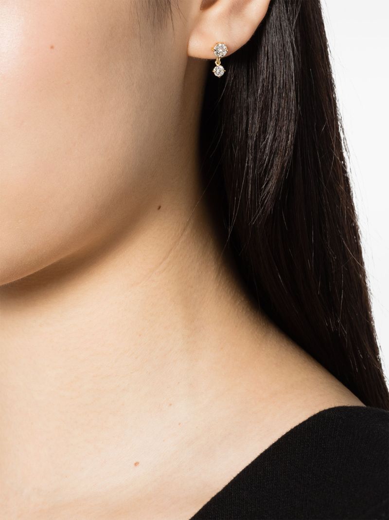 18k Yellow Gold Large Alt Diamond Earrings