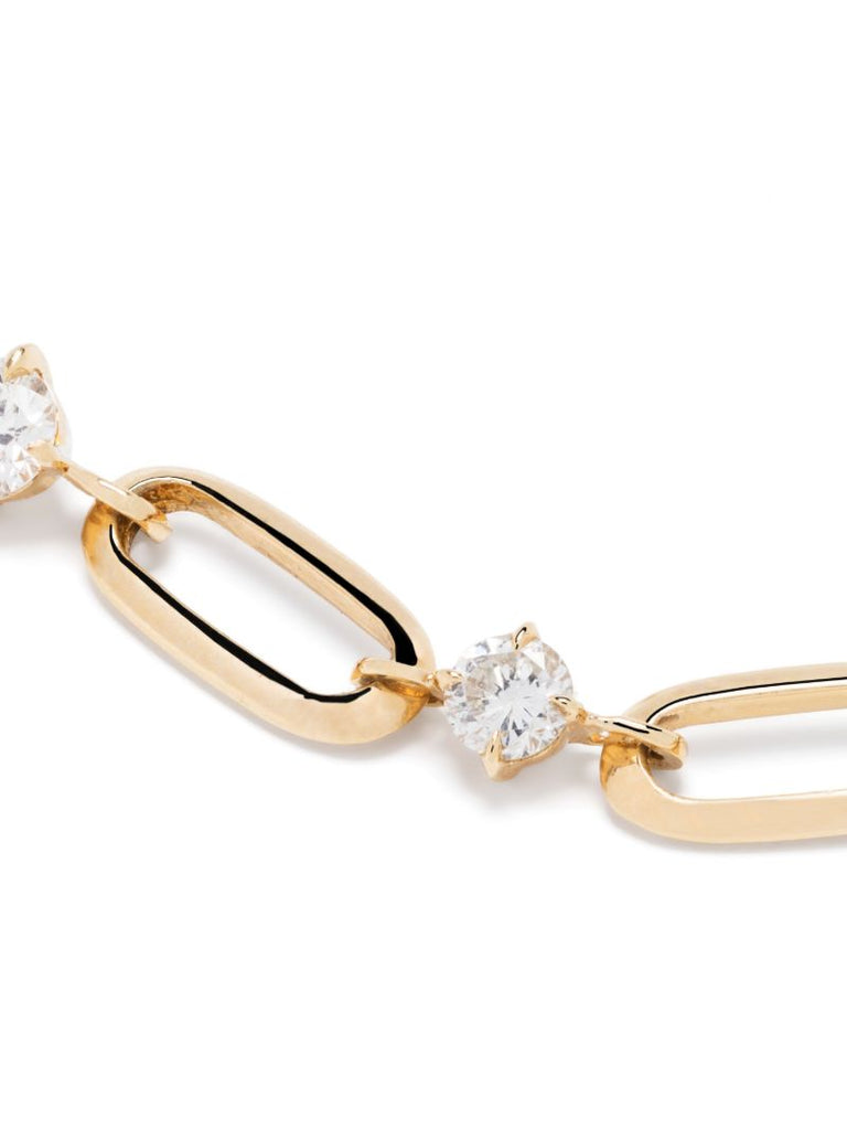 18k Yellow Gold Og Link Graduated Diamond Bracelet