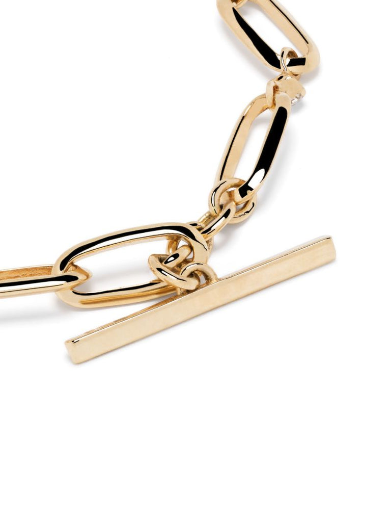 18k Yellow Gold Og Link Graduated Diamond Bracelet