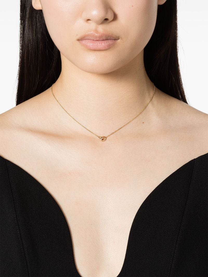 18k Yellow Gold Micro Crescent Necklace