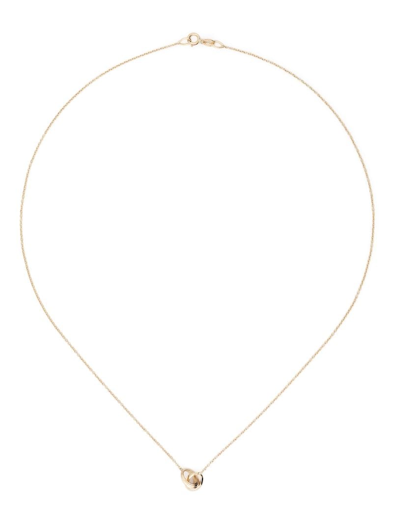 18k Yellow Gold Micro Crescent Necklace