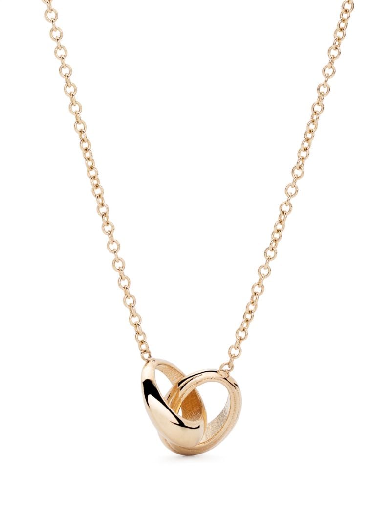 18k Yellow Gold Micro Crescent Necklace