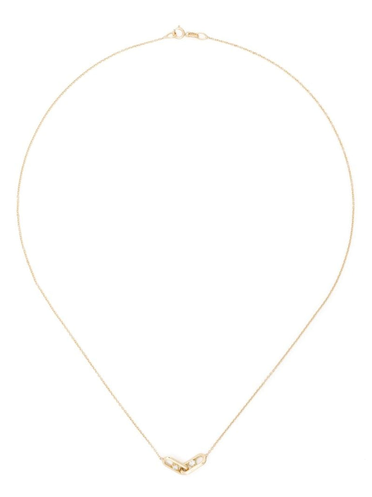 18k Yellow Gold Og Links Diamond Necklace