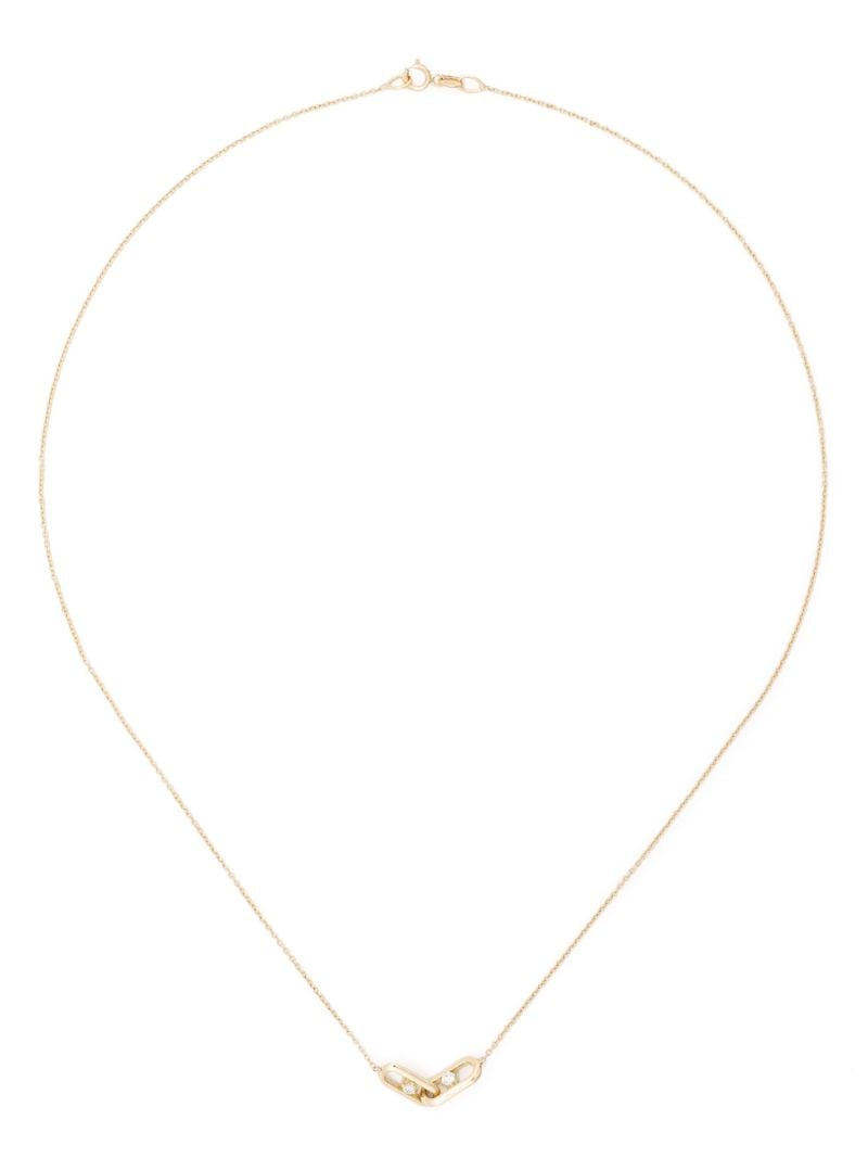 18k Yellow Gold Og Links Diamond Necklace