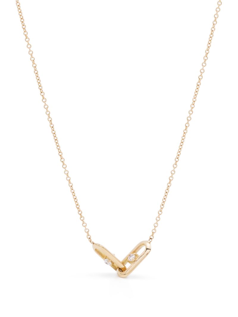 18k Yellow Gold Og Links Diamond Necklace