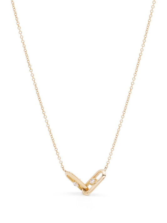 18k Yellow Gold Og Links Diamond Necklace