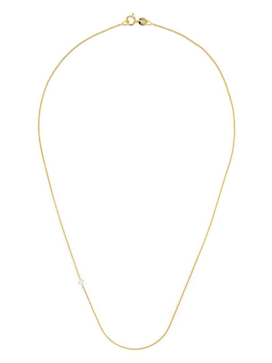 18k Yellow Gold Floating Diamond Necklace