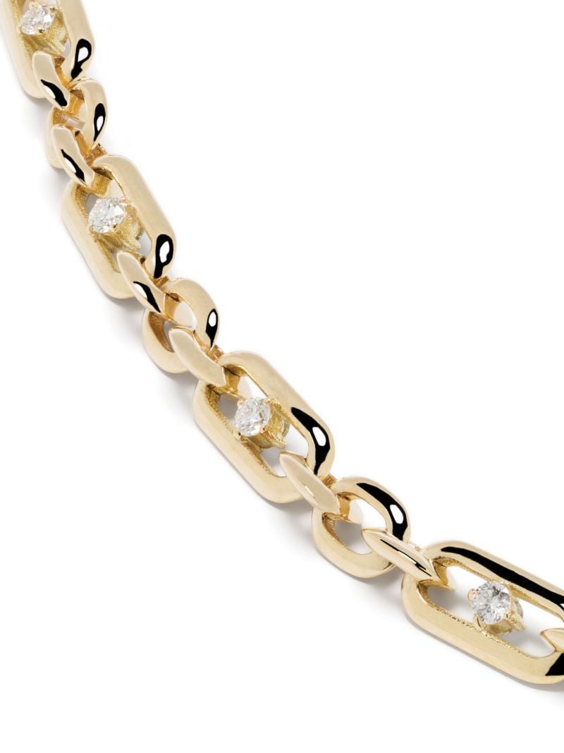 18k Yellow Gold Diamond Chain Necklace