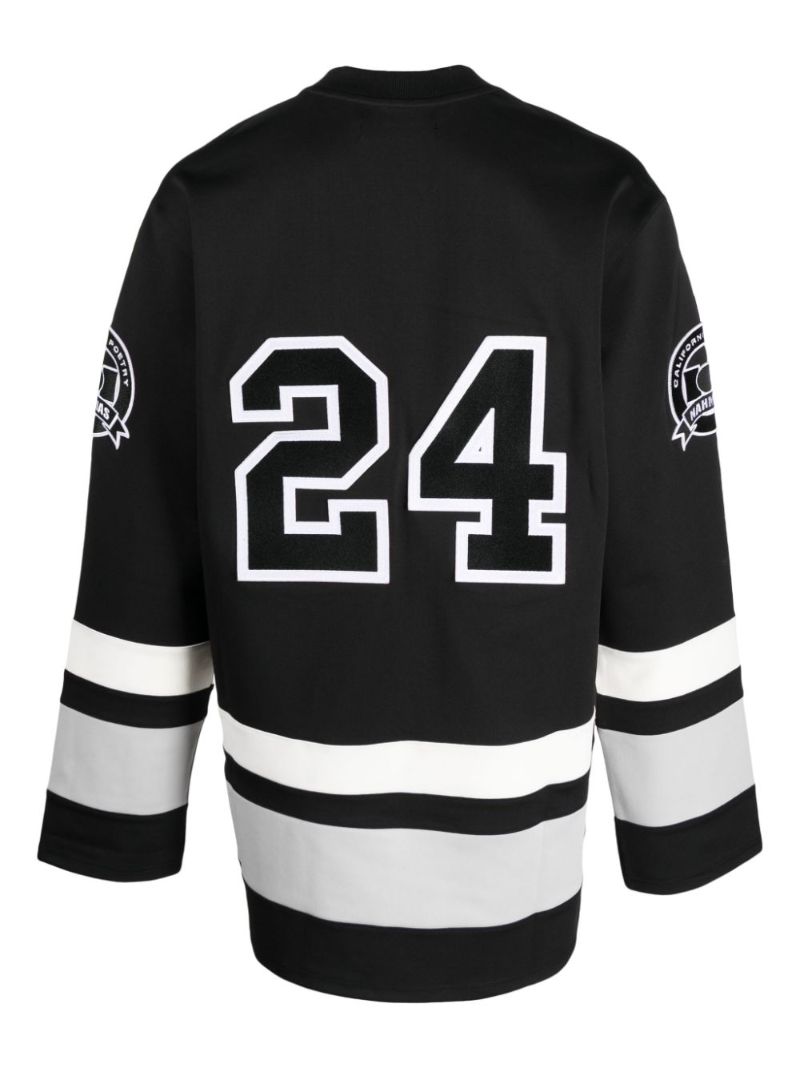 Black Logo Patch Hockey Jersey