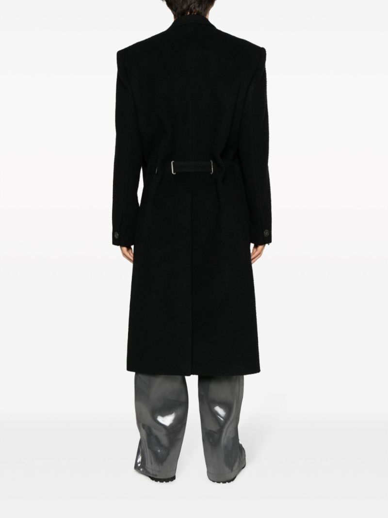Black Belted Single-breasted Coat