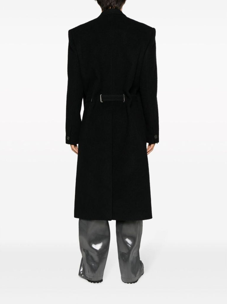 Black Belted Single-breasted Coat