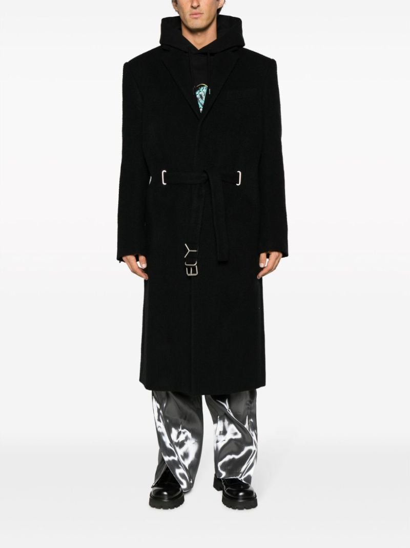 Black Belted Single-breasted Coat