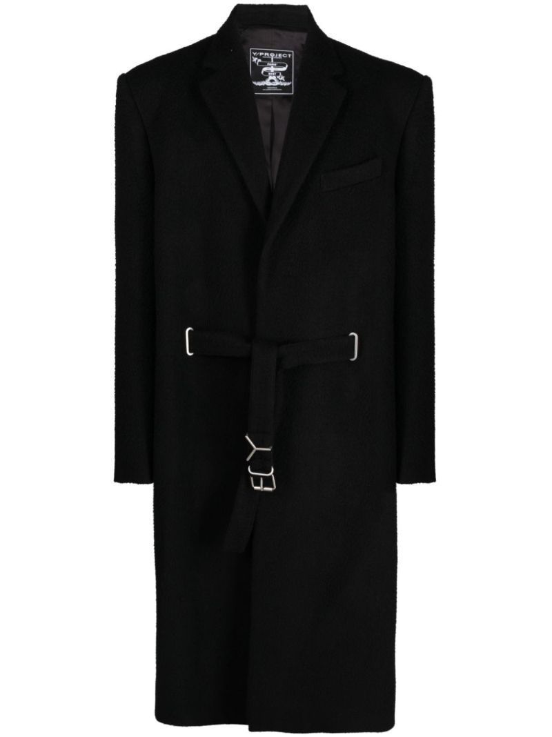 Black Belted Single-breasted Coat