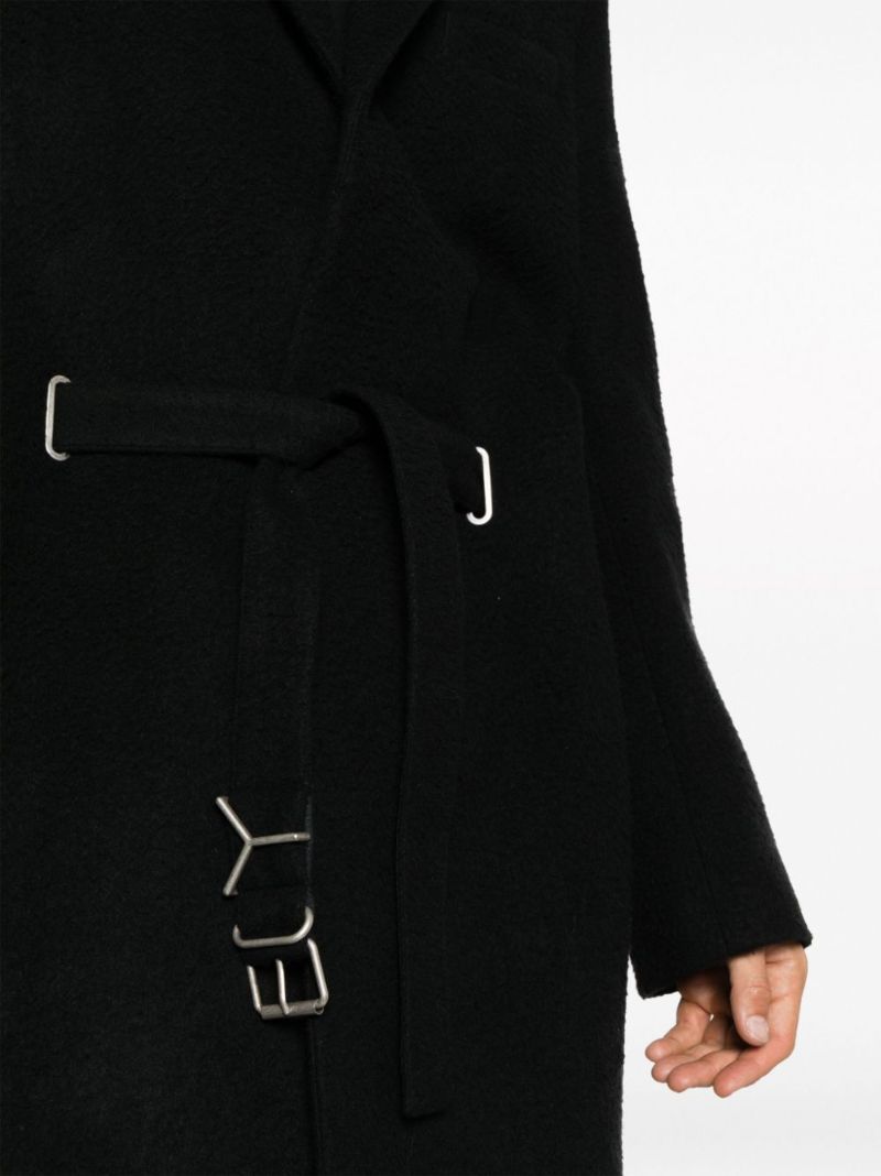 Black Belted Single-breasted Coat