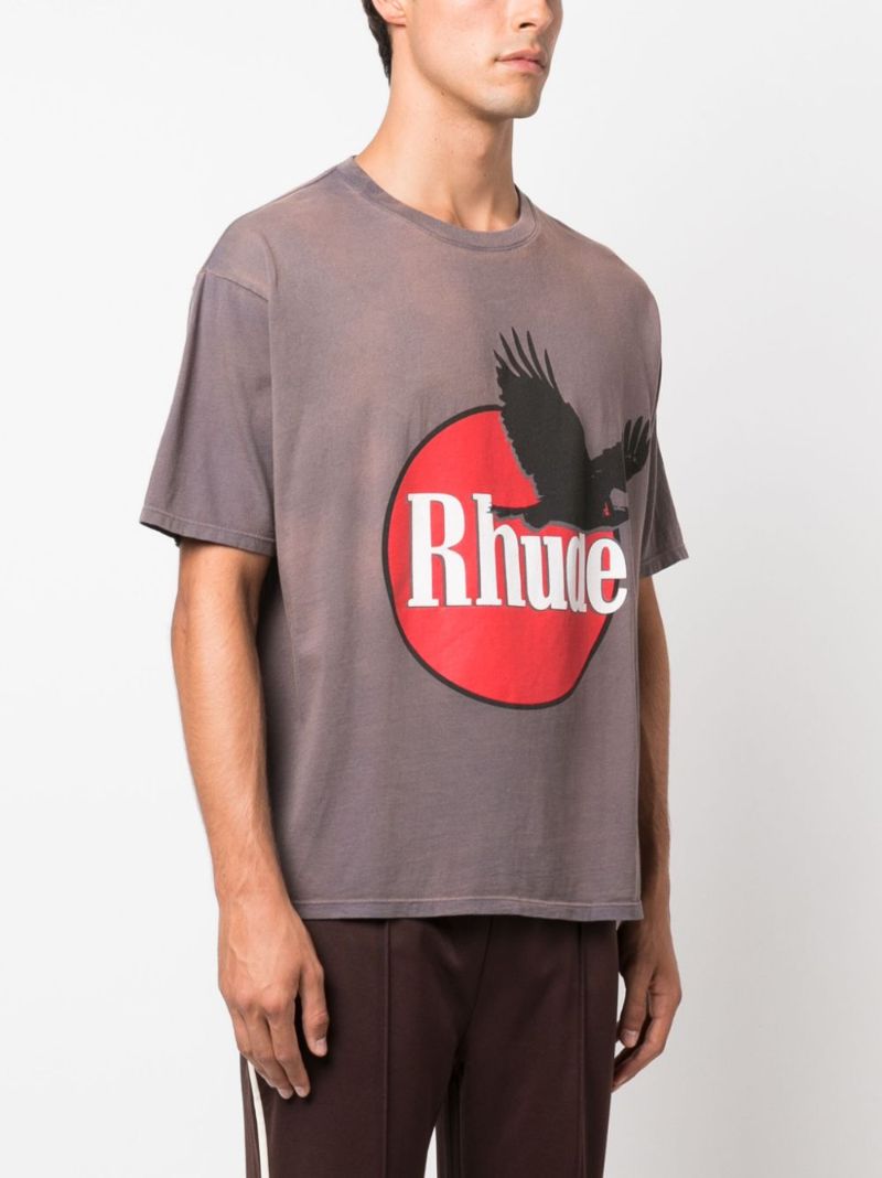 Grey Logo-print Cotton T-shirt